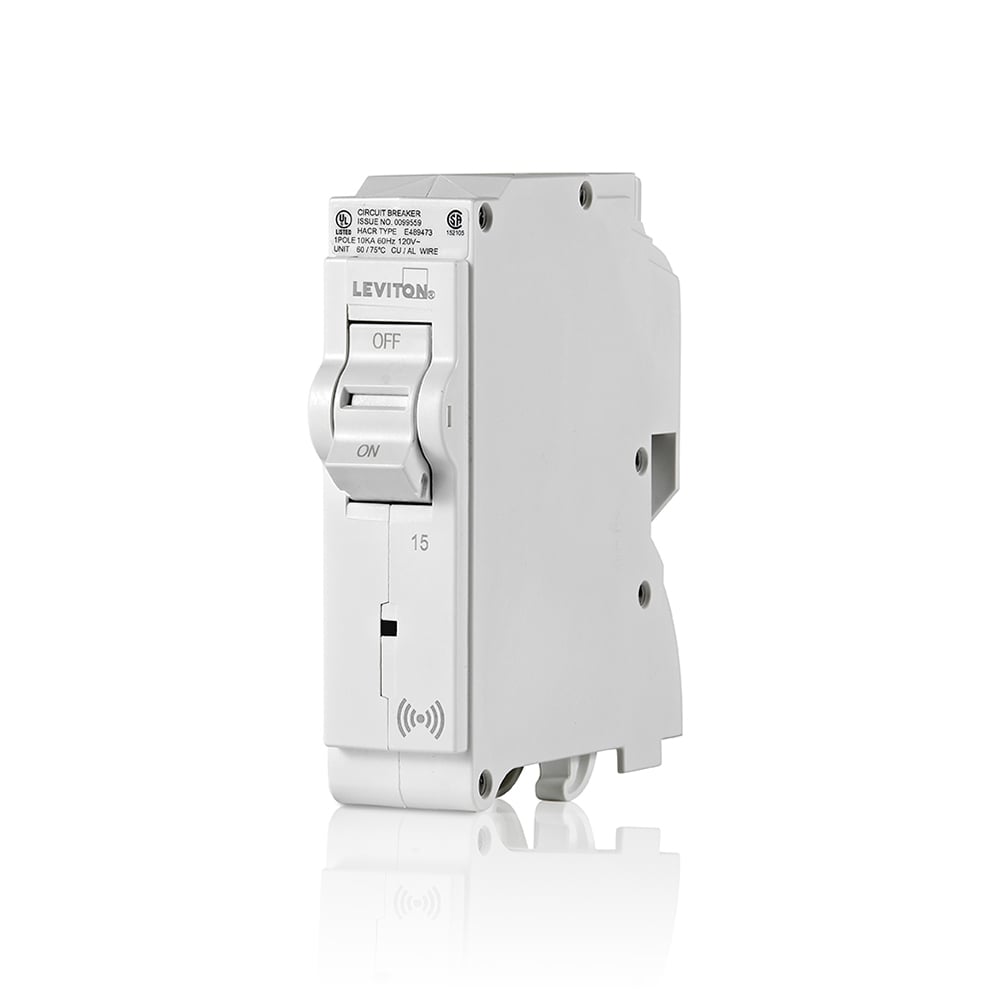 Smart Branch Circuit Breaker, Standard 1-Pole 15A 120V, 10KA Interrupt Rating