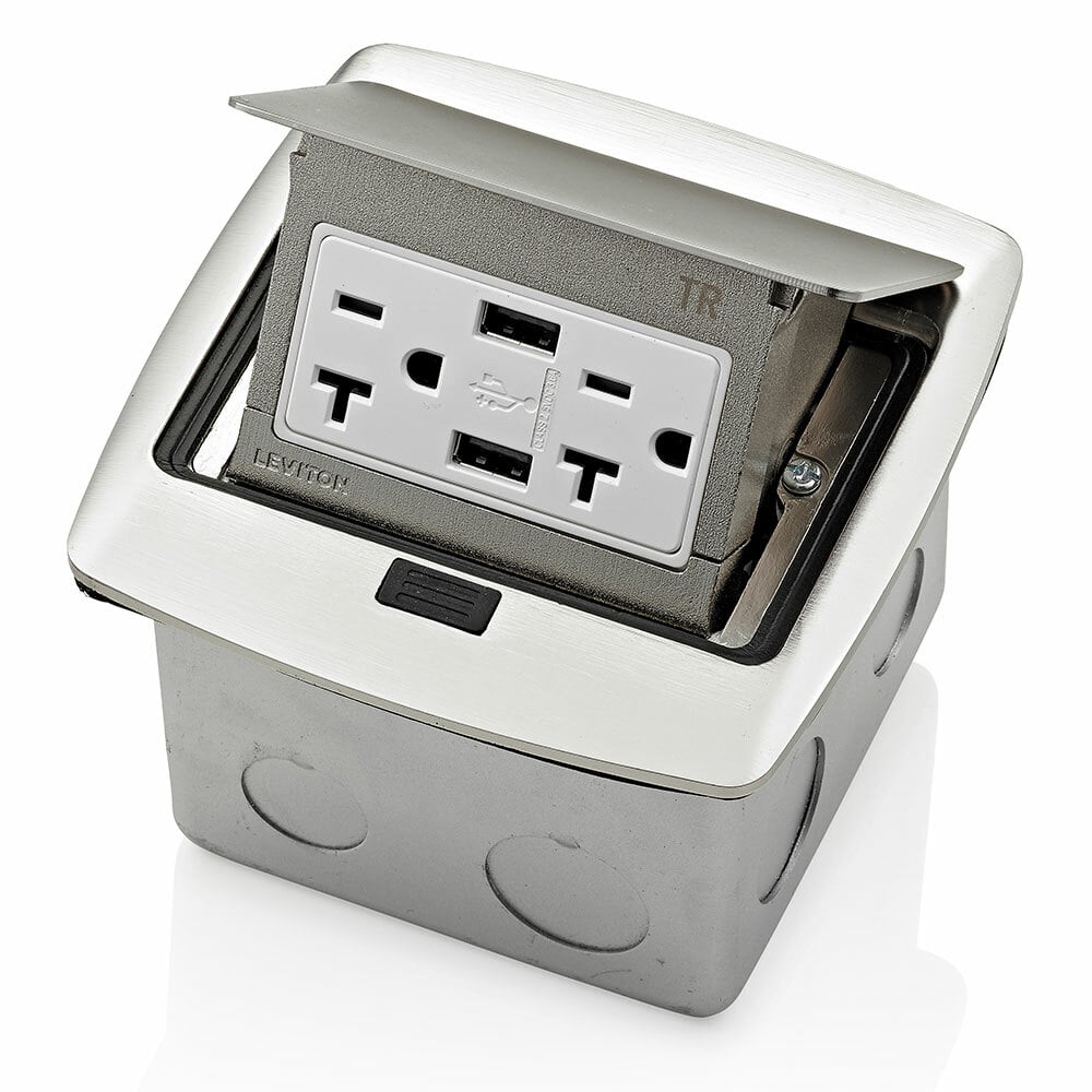 Pop-Up Floor Box with Combination Duplex Receptacle Outlet and US |  Crescent Electric Supply Company, image size:1200x1200