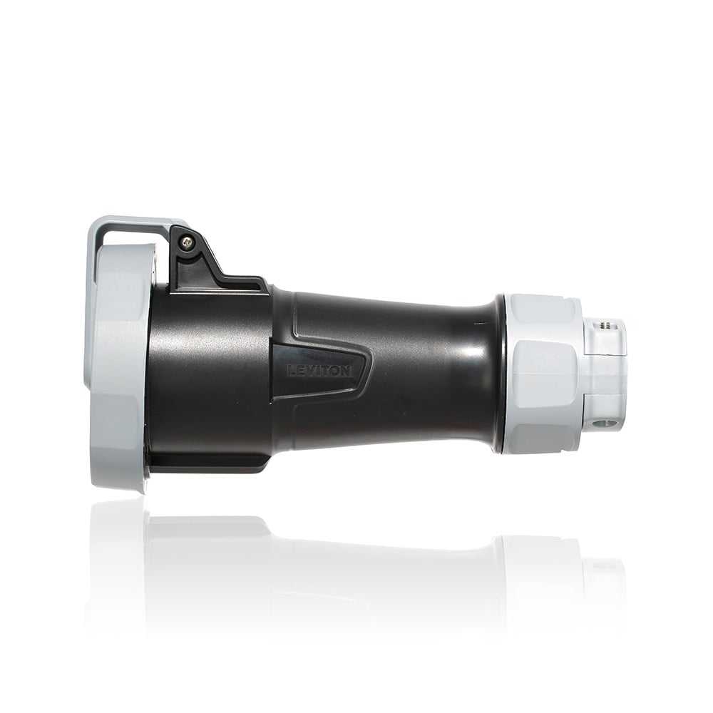 30 Amp, 600 Volt 3-Phase, 3P, 4W, LEV Series North American-Rated IEC 60309-1 & 60309-2 Pin & Sleeve Connector, Industrial Grade, IP66-IP67-IP68-IP69K, Watertight - Black