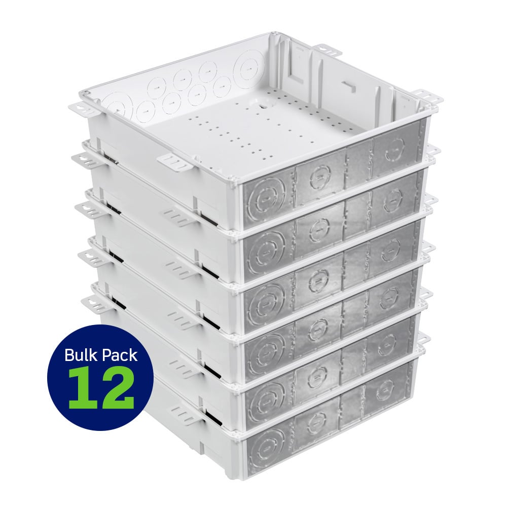 14 " Wireless Structured Media Enclosure, Plastic, 12 Pack, White