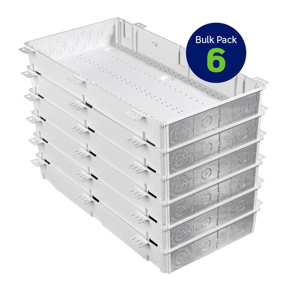 28 " Wireless Structured Media Enclosure, Plastic, 6 Pack, White