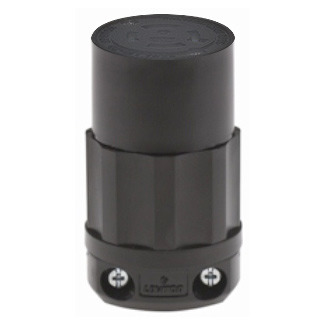 20 Amp, 125/250 Volt, NEMA L14-20R, 3P, 4W, Locking Connector, Industrial Grade, Grounding - BLACK