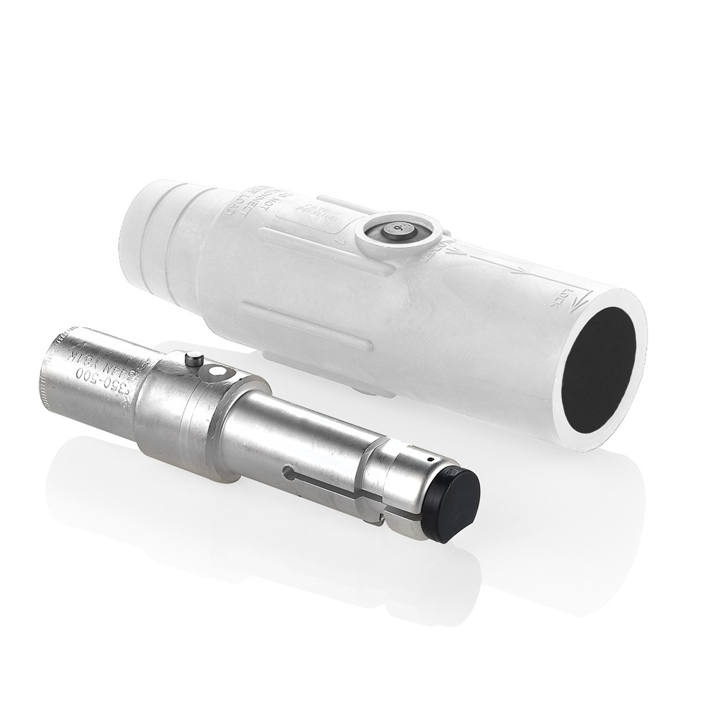 22L22-SW Rhino-Hide Ball Nose Cam-Type Detachable Latching Single Pole Plug, 600 V, 690 A, 350 to 500 kcmil Wire, Crimped Tube/Male Connection