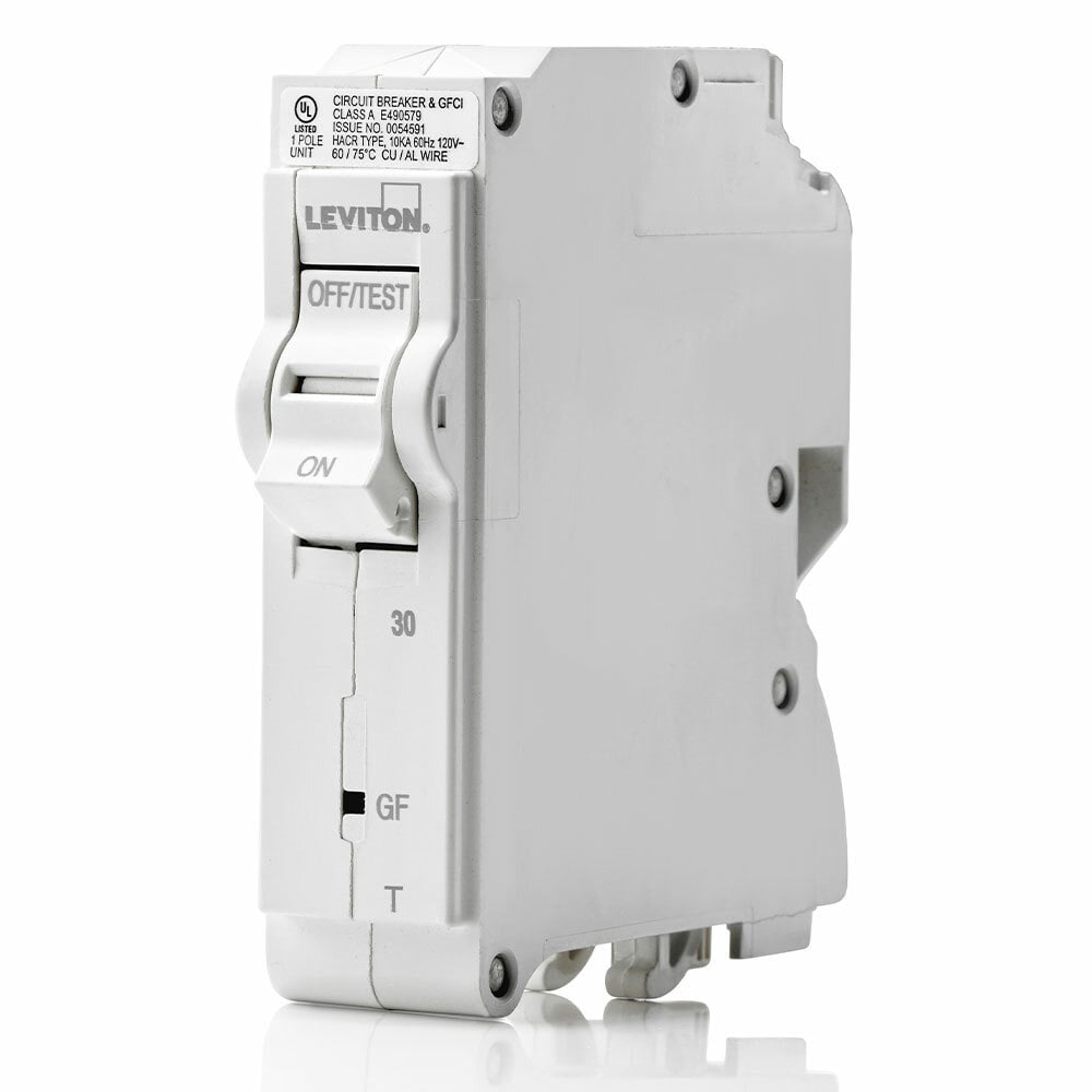 TM BRANCH CIRCUIT BREAKER GFCI 1-POLE 30A 120V. 10KA INTERRUPT RATING. W/ INSTRUCTION SHEET