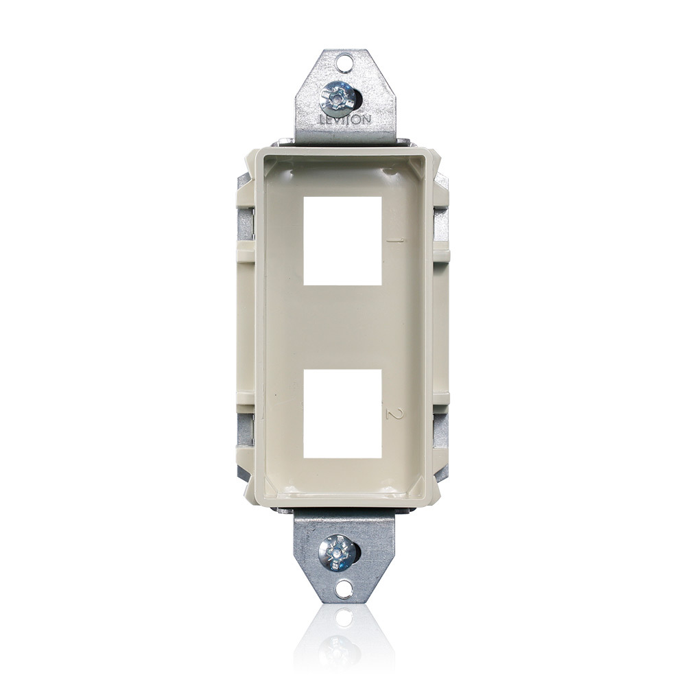RECESSED DECORA 2 PORT LOW VOLTAGE INSERT FOR USE WITH CAT FBBOX, FBLEV, FBC1F, AND FBC2F (CONCRETE FLOOR BOX). THIS INSERT WILL ACCOMMODATE ANY  QUICKPORT CONNECTOR. COF IVORY