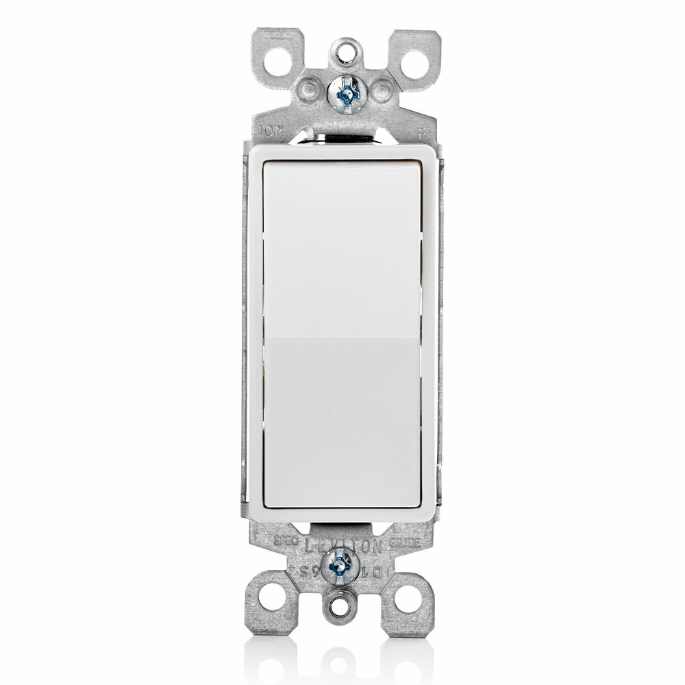 5603-2AW Decora 3-Way Antimicrobial Switch, 120/277 VAC, 15 A, 1/2 hp at 120 VAC, 2 hp at 240 to 277 VAC Power Rating
