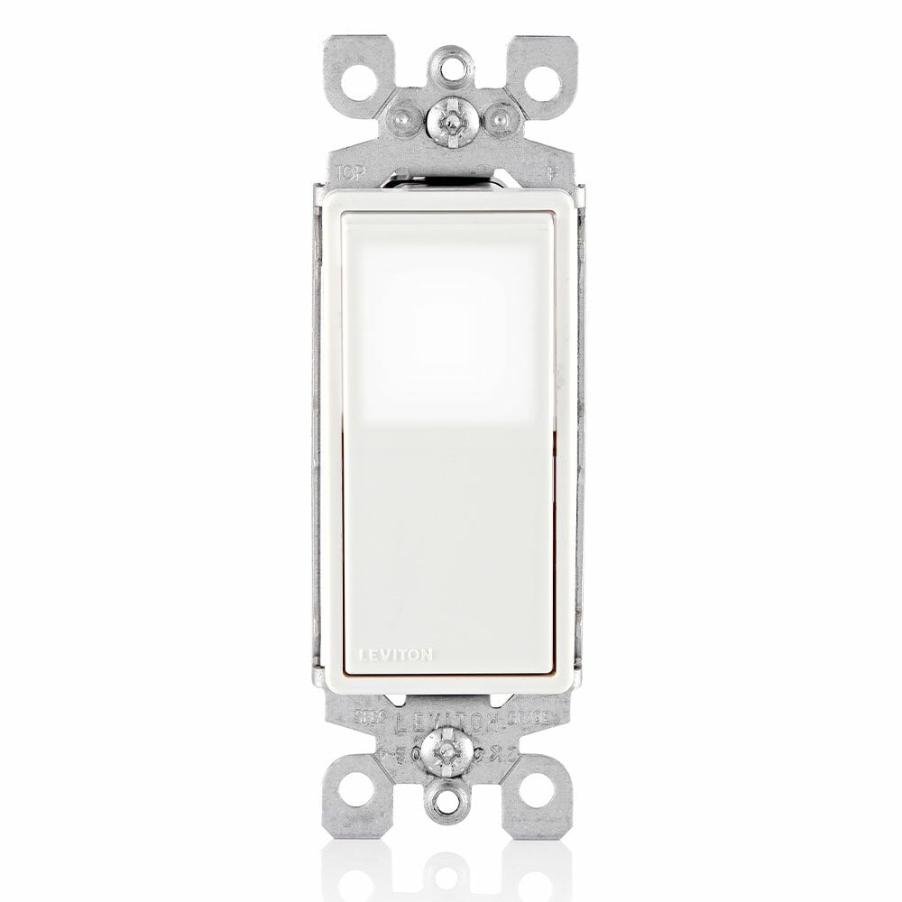 L5613-2W Decora Plus 3-Way LED Illuminated AC Quiet Switch, 120/277 V AC, 15 A, 1/2 hp at 120 V, 2 hp at 240 to 277 V Power Rating