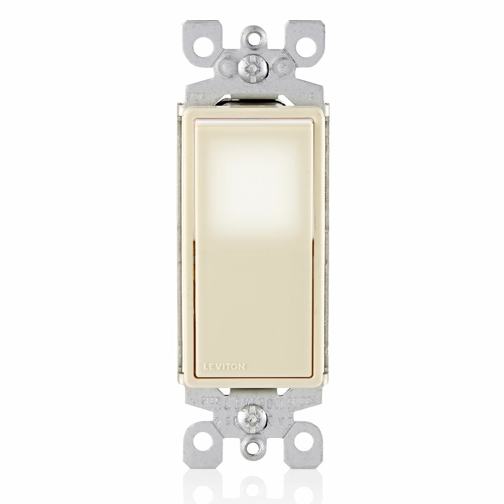L5613-2T Decora Plus 3-Way LED Illuminated AC Quiet Switch, 120/277 V AC, 15 A, 1/2 hp at 120 V, 2 hp at 240 to 277 V Power Rating