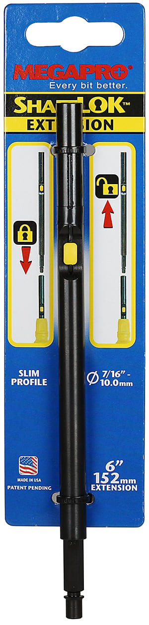 Shaftloc, Extension, 3/8 in. Size, 6 in. length, Black Oxide finish