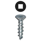 Flat Head Wood Screw, Steel material, #12 x 2-1/2 in. Size, Zinc Plated Finish, Square drive type