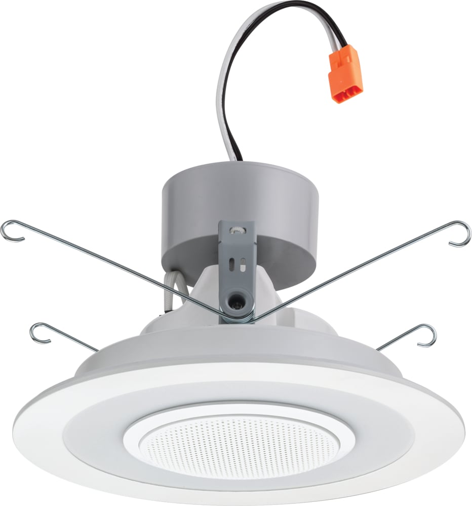 6'' speaker downlight, Round, 700 lumens, 3000 K , 90 CRI, Matte white, SKU - 261PPG