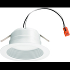 This Lithonia Lighting 4-inch LED recessed module with baffle trim is perfect for illuminating a variety of environments. Utilizing friction clip retention, the economical E-Series LED downlight fits most manufacturers 4 in. recessed can-style housings. Ideal for retrofitting and new construction in a wide variety of residential and light commercial settings such as multi-family residences, retail shops and offices.