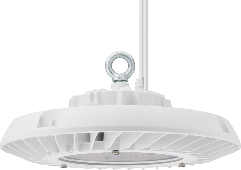 The JEBL LED high bay by Lithonia Lighting makes maintaining your lighting more affordable with a unique round design of the die-cast aluminum housing that is extremely versatile and highly durable