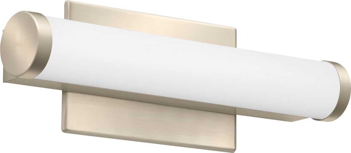 Contemporary Cylinder Vanity with Switchable White, 1' Nominal, MULT-VOLT, Selectable color temperature, Brushed nickel, SKU - 2523V4