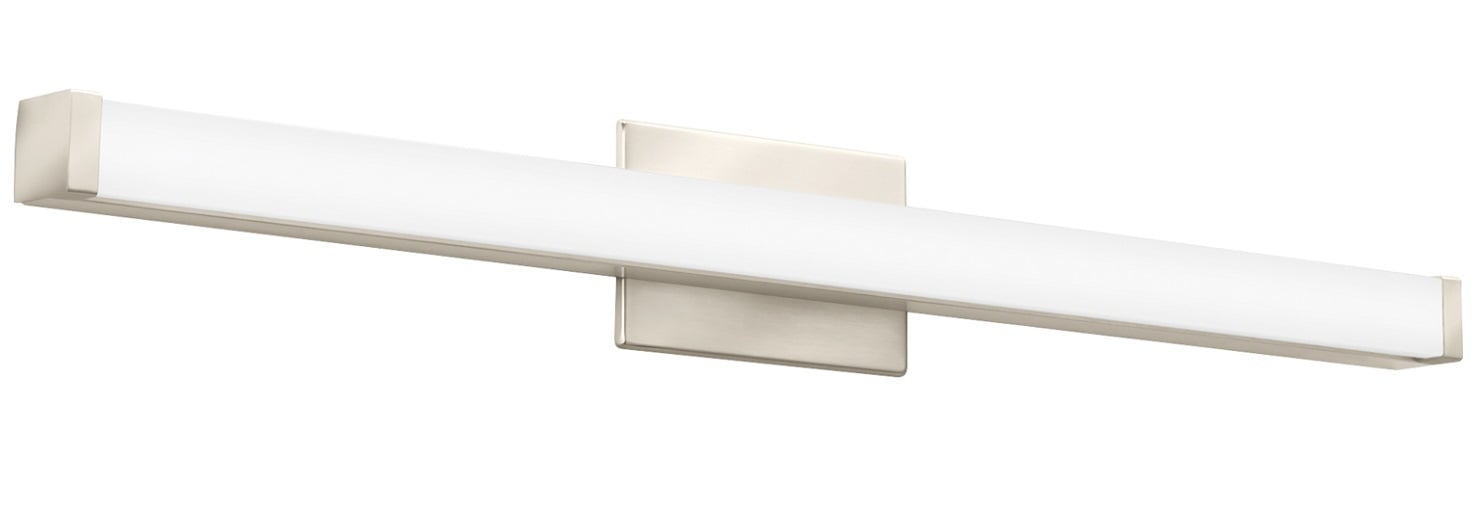 Contemporary Square Vanity with Switchable White, 3' Nominal, MULT-VOLT, Selectable color temperature, Brushed nickel, SKU - 2526TW