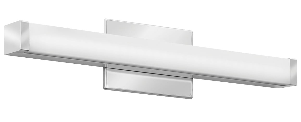 Contemporary Square Vanity with Switchable White, 2' Nominal, MULT-VOLT, Selectable color temperature, Chrome, SKU - 2526VU