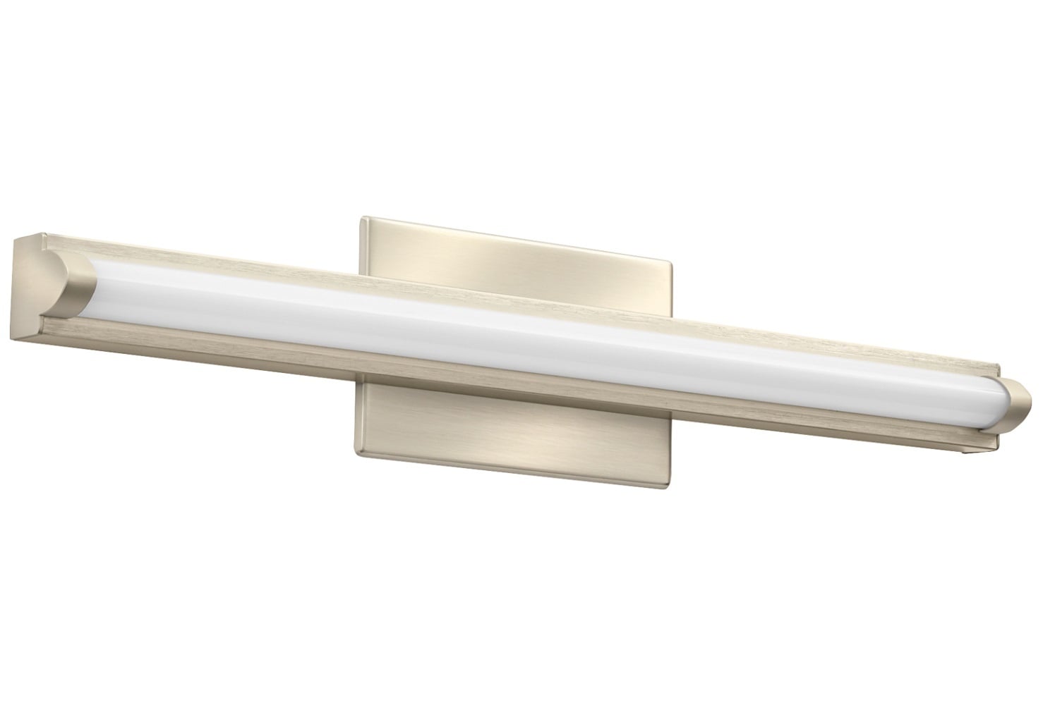 Contemporary Arrow Vanity with Switchable White, 2' Nominal, MULT-VOLT, Selectable color temperature, Brushed nickel, SKU - 2526WR