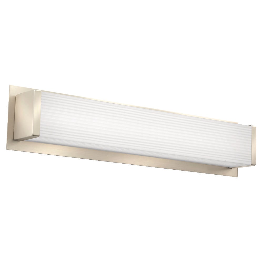 The Traditional Square LED Vanity from Lithonia Lighting offers the perfect balance between LED energy efficiency and attractive modern style. Replacing your traditional-sourced vanity lights with this integrated LED vanity will instantly update the decor in your bath or powder room and will significantly lower your energy usage. This fixture is easy to install, maintenance free, and provides the high quality, even illumination ideal for vanity applications.