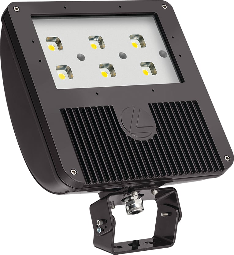 D-Series Size 3 LED Flood Luminaire, LED, 6 light engines, Package 2, 5000K , Yoke with Cord, 16g, 2ft, SKU - 236CX2