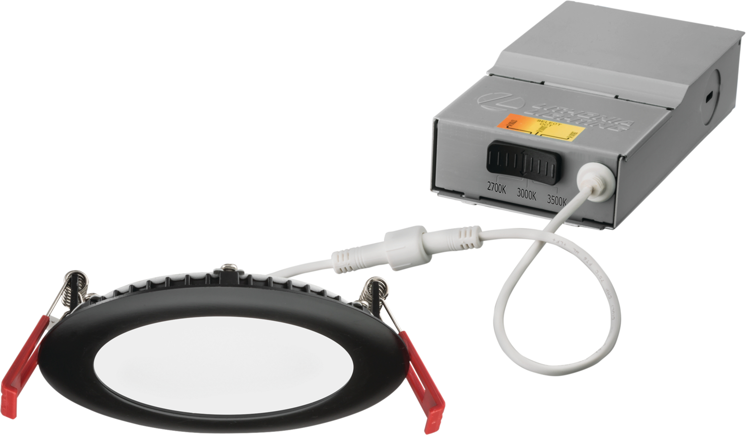 4'' wafer-thin LED downlight, LED, Switchable White, 90 CRI, Matte black, SKU - 264T2N