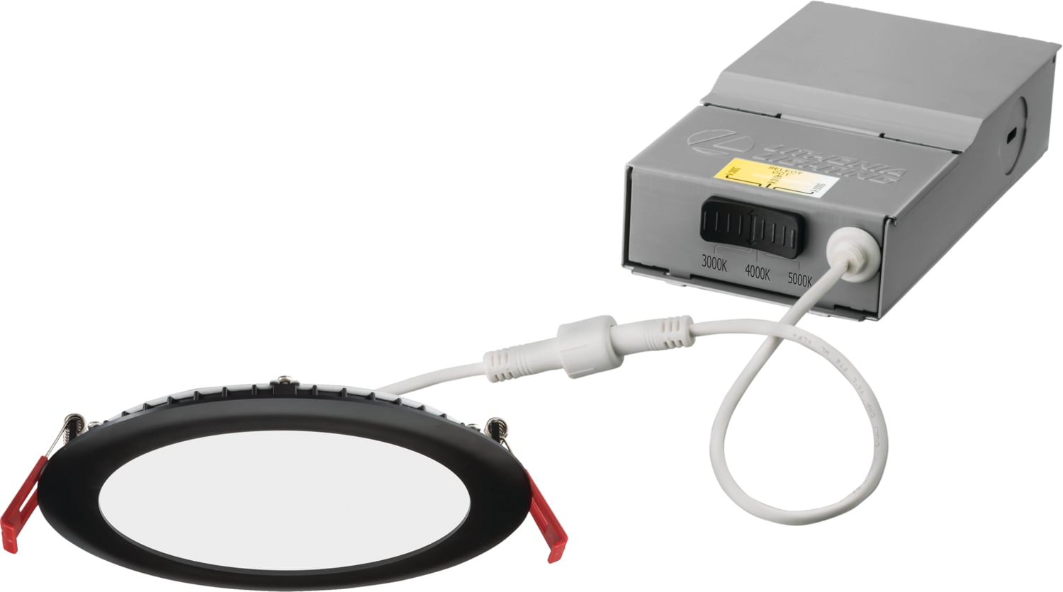 6'' wafer-thin LED downlight, LED, Switchable White, 90 CRI, Matte black, SKU - 264T3T