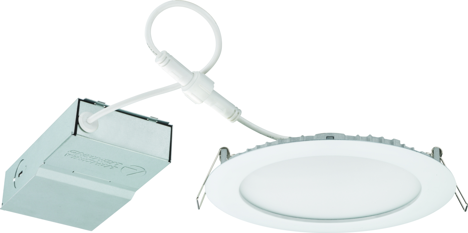 6" LED Economy Wafer, LED, 3000 K , 90 CRI, Matte white , Pack of 6