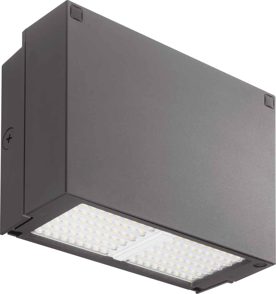 The WPX family of LED wall packs are your best choice for your everyday wall mounted lighting needs. No longer will your customers have to sacrifice performance and style to get the low initial cost that they demand. With three sizes and lumen packages of 1,550 to 9,200 lumens, the WPX family is a site-wide solution, replacing up to 400W metal halide wall packs. Since the WPX footprints are larger than that of typical metal halide glass wall packs, they fully cover unsightly stains, resulting in a neat application without the need for additional patch and repair.