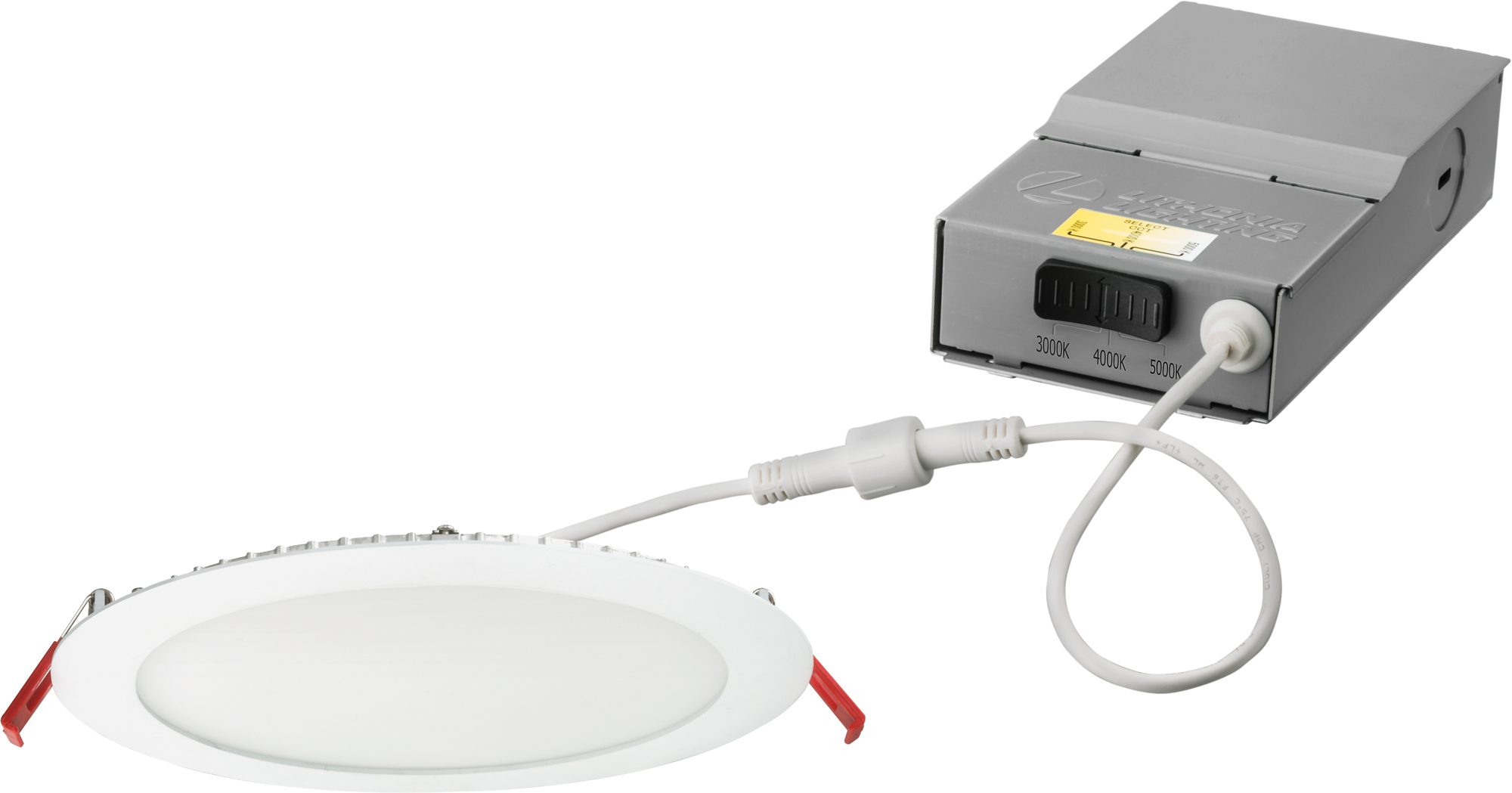 8" Wafer LED downlight, LED, Switchable White, 120/277 V, 90 CRI, Matte white