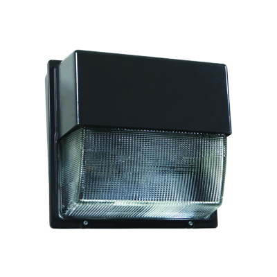TWH LED ALO 40K T3M MVOLT PER DDBXD Glass Refractor LED Outdoor Wall Pack, Adjustable Light Output, Type III Medium, NEMA Twist-Lock Receptacle, 4000K