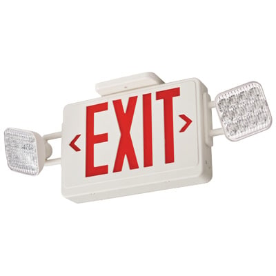 The Lithonia Lighting ECRG, is a combination of exit and emergency lighting.  The ECRG is ideal for safely illuminating the path of egress above-the-door in small spaces at lower mounting heights while providing 90 minutes of emergency power.