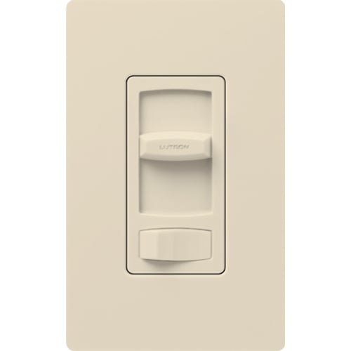 Skylark Contour Reverse-phase Dimmer with on/off switch, CFL/LED (Screw-based), Incandescent/Halogen, Electronic Low-voltage, 3-way/single-pole, 250W CFL/LED or 500W inc/hal/ELV in light almond