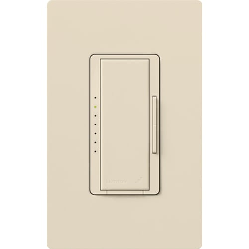 Maestro Wireless Dimmer, Incandescent/Halogen, Magnetic Low-Voltage, Specification grade, multi-location/single-pole, 120V/600W/VA in light almond, Vive enabled