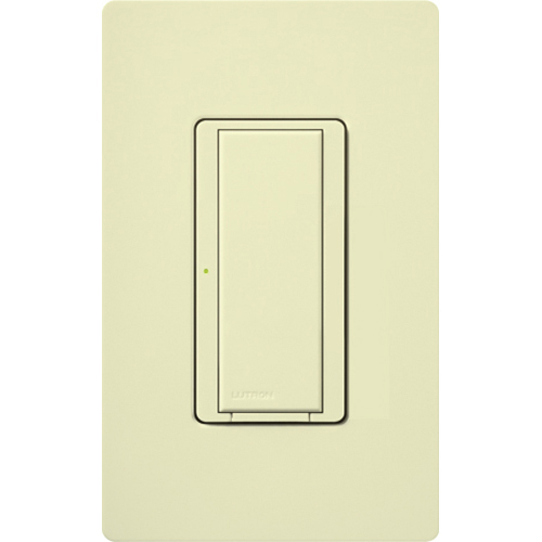 Maestro Wireless Switch, Incandescent/Halogen, Magnetic Low-Voltage, Electronic Low-Voltage, Non-Dim Fluorescent, Specification grade, multi-location/single-pole, 120V/8A light or 5.8 A fan in almond Vive enabled