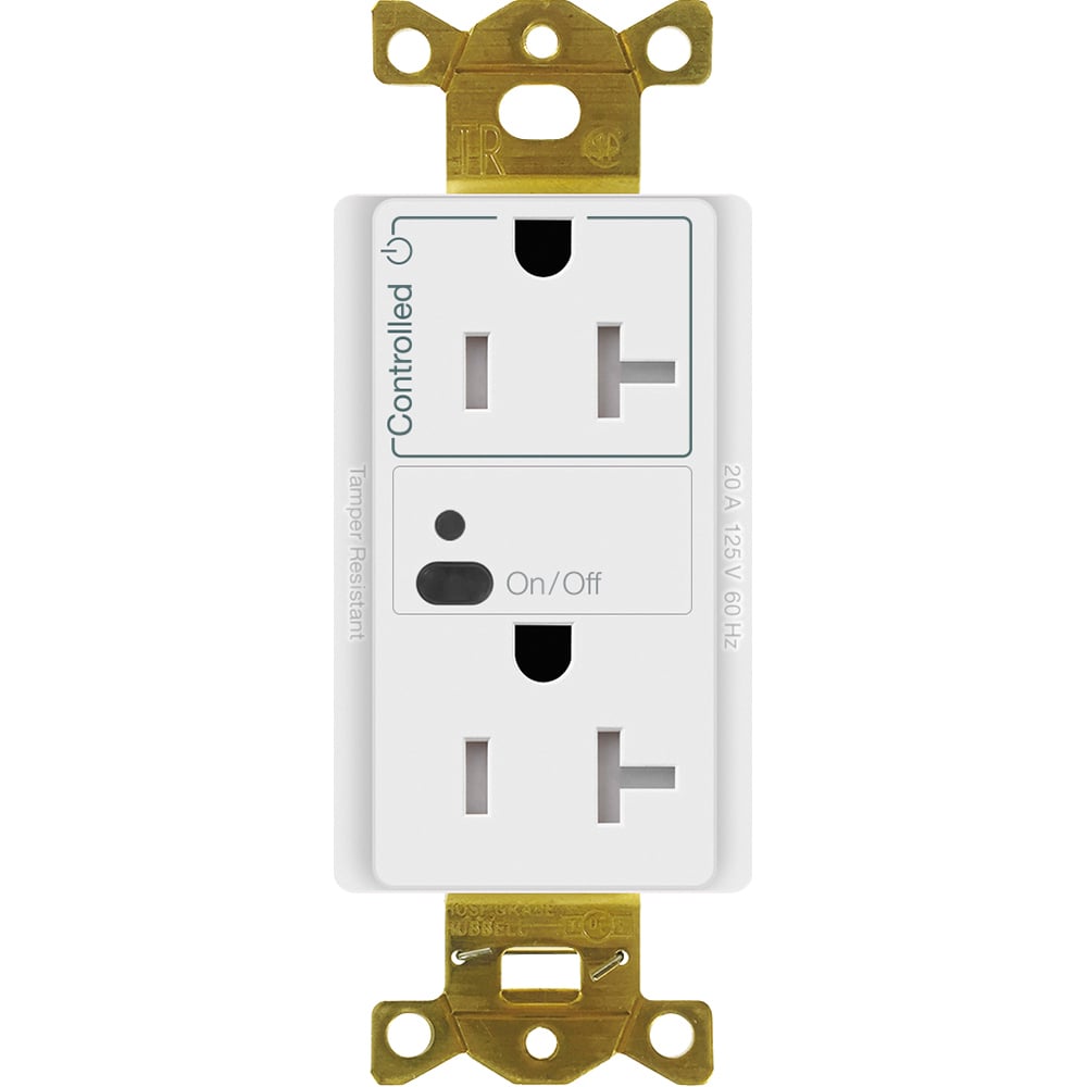 Vive wireless receptacle, 20 A split, in white