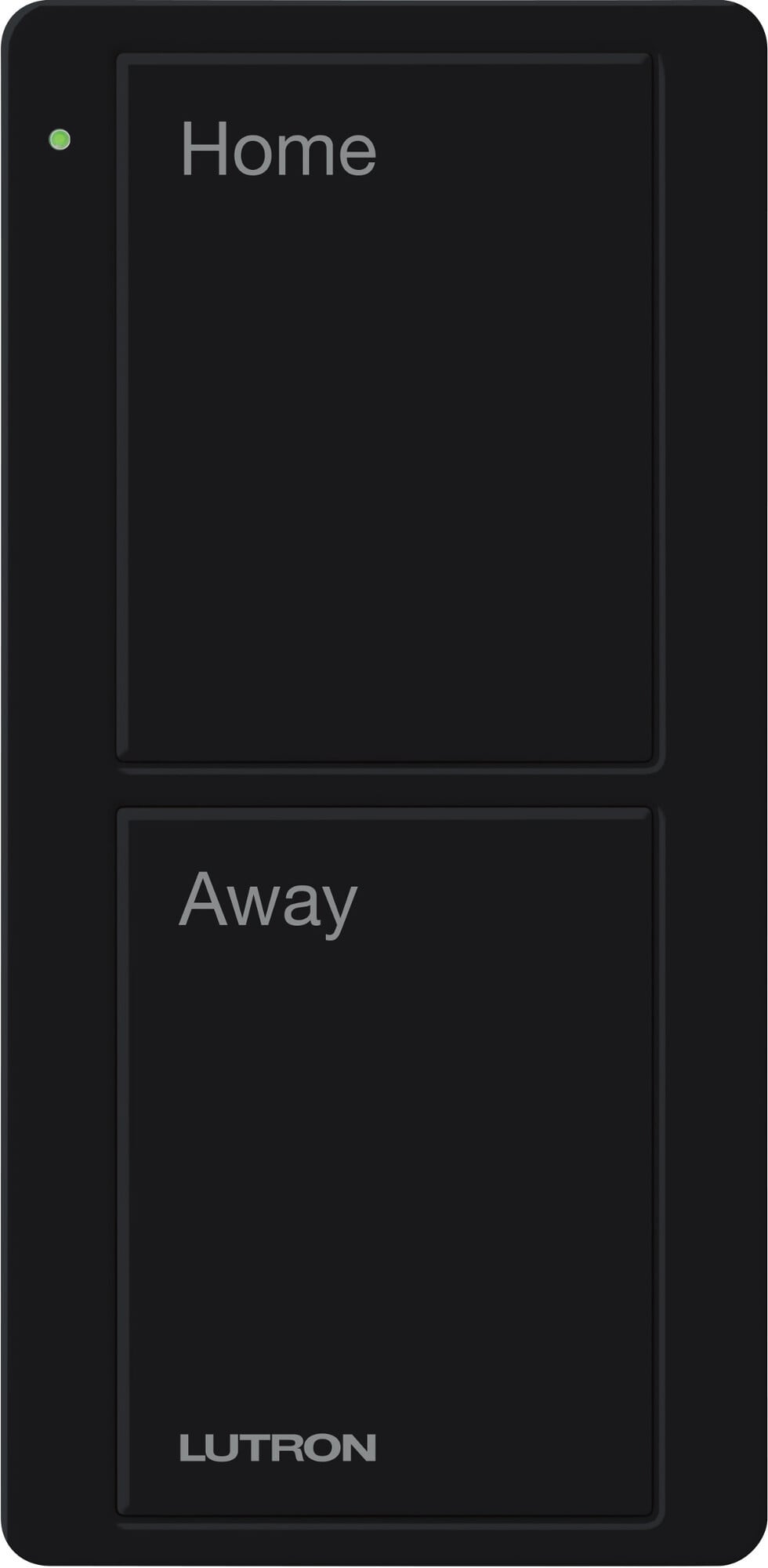 Lutron 2-Button Scene Pico Smart Remote, with Pre-engraved Text-"Home/Away" - Black