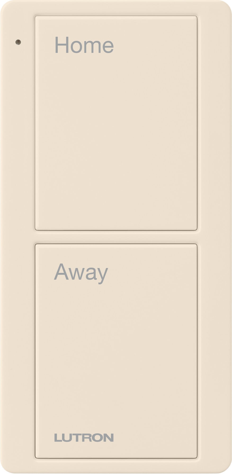 Lutron 2-Button Scene Pico Smart Remote, with Pre-engraved Text-"Home/Away" - Light Almond