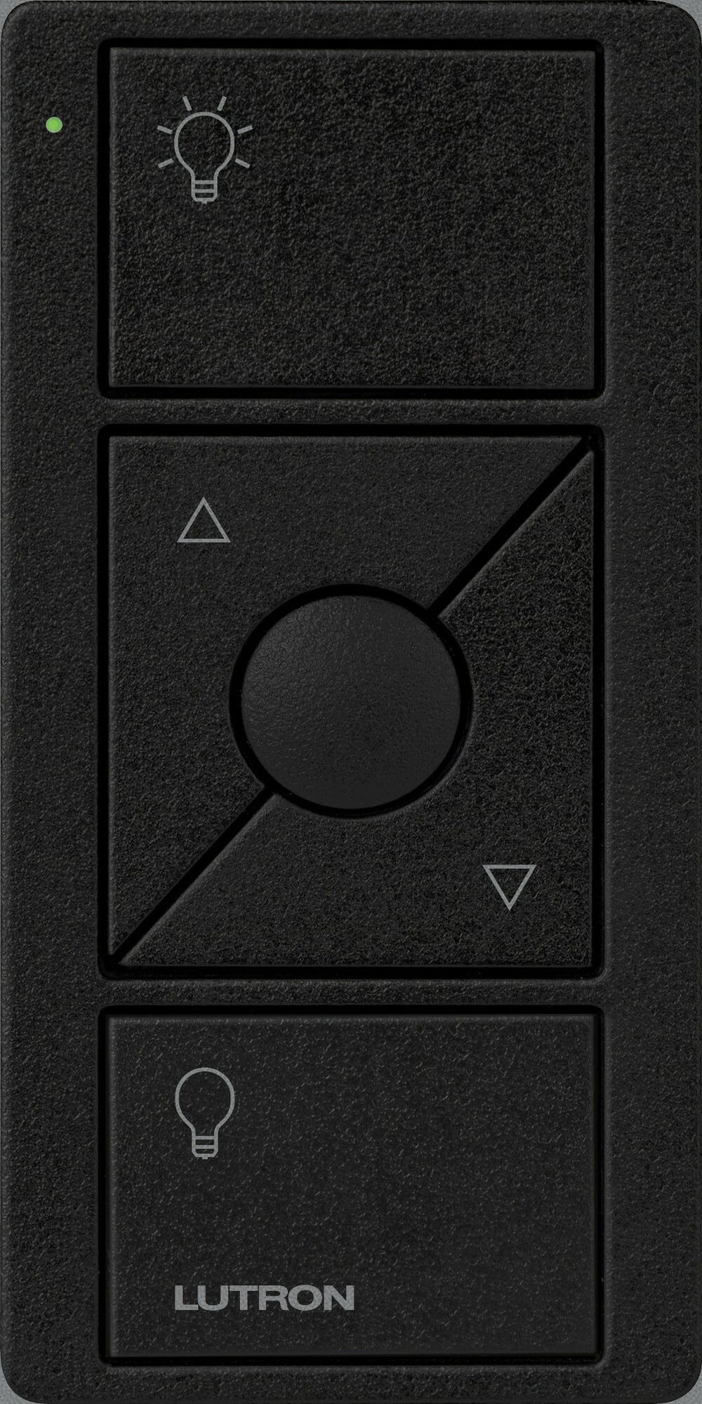 Lutron 3-Button with Raise/Lower and Preset, Pico Smart Remote, with Light Icons - Midnight
