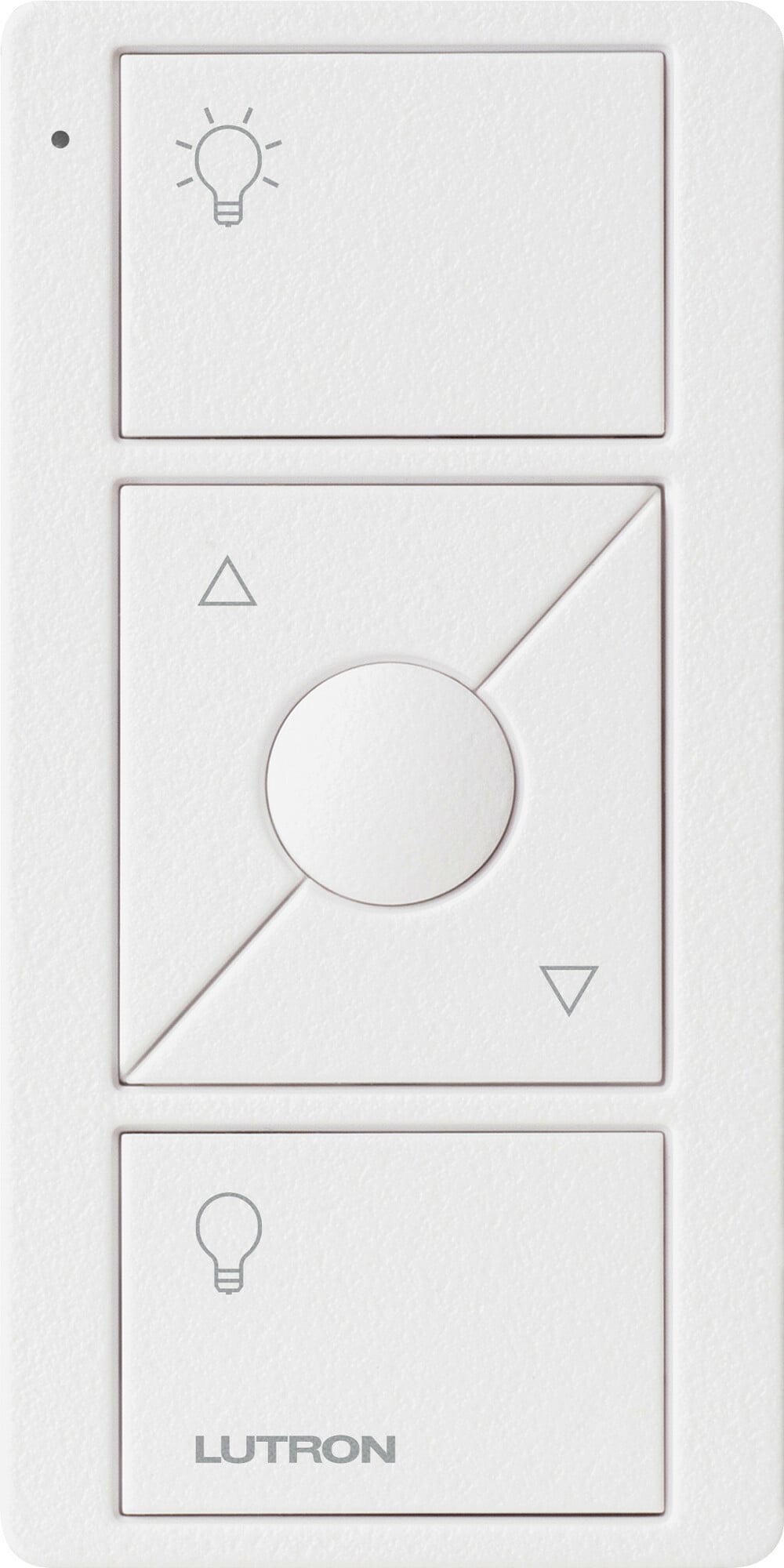 Lutron 3-Button with Raise/Lower and Preset, Pico Smart Remote, with Light Icons - Snow