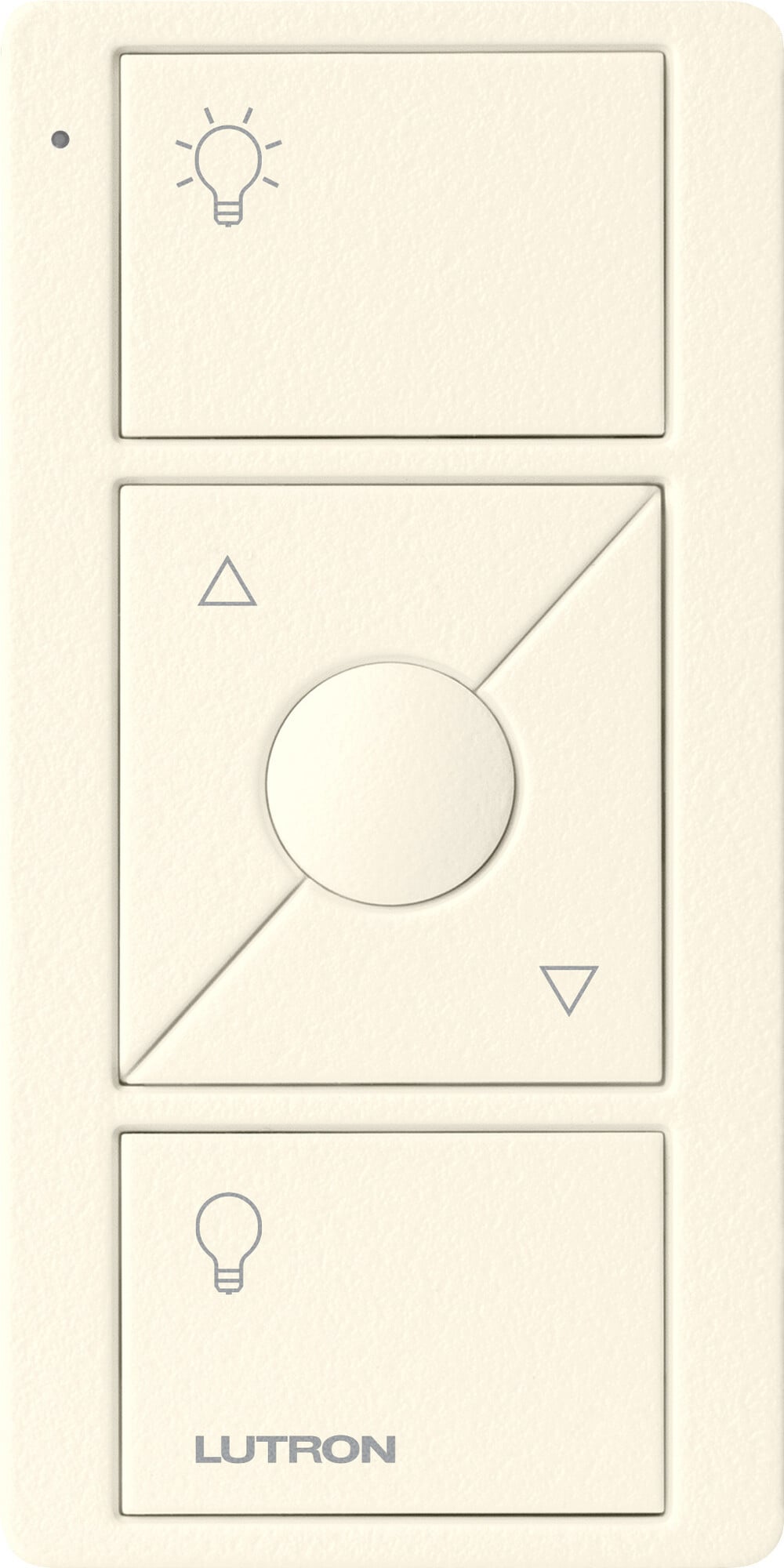 Lutron 3-Button with Raise/Lower and Preset, Pico Smart Remote, with Light Icons - Biscuit
