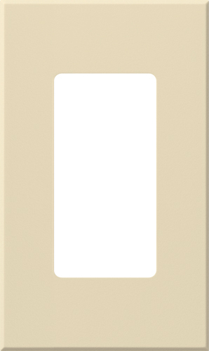 Nova T single-gang wallplate, small opening, no fins broken, in beige