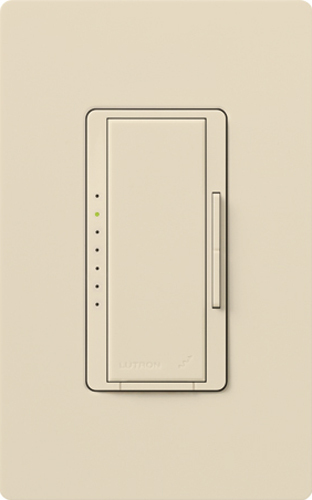 RadioRA 2 Dimmer, Eggshell, Incandescent/Halogen, Magnetic Low-Voltage, Electronic Low-Voltage, Approved LEDs, CFL, Multi-location/single-pole, neutral required, 120V 600W/600VA