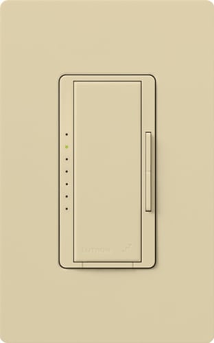 RadioRA 2 Dimmer, Ivory, Incandescent/Halogen, Magnetic Low-Voltage, Electronic Low-Voltage, Approved LEDs, CFL, Multi-location/single-pole, neutral required, 120V 600W/600VA