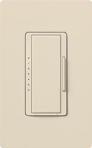 RadioRA 2 Dimmer, Light Almond, Incandescent/Halogen, Magnetic Low-Voltage, Electronic Low-Voltage, Approved LEDs, CFL, Multi-location/single-pole, neutral required, 120V 600W/600VA