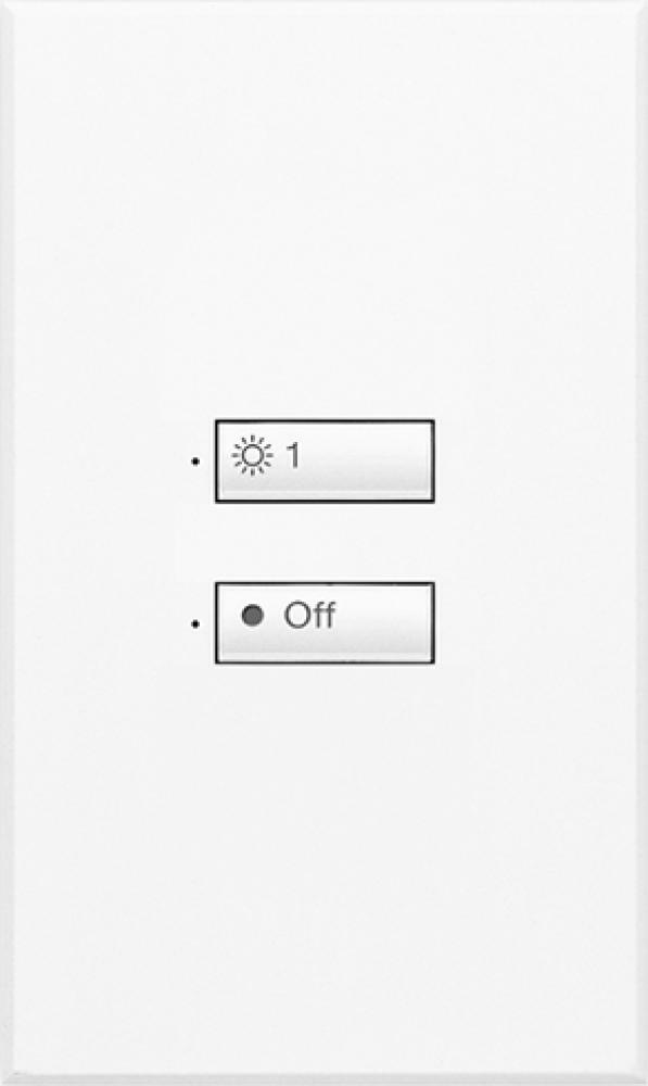 Grafik Eye seeTouch non-insert style wallstation; 2-button; white; custom engraving