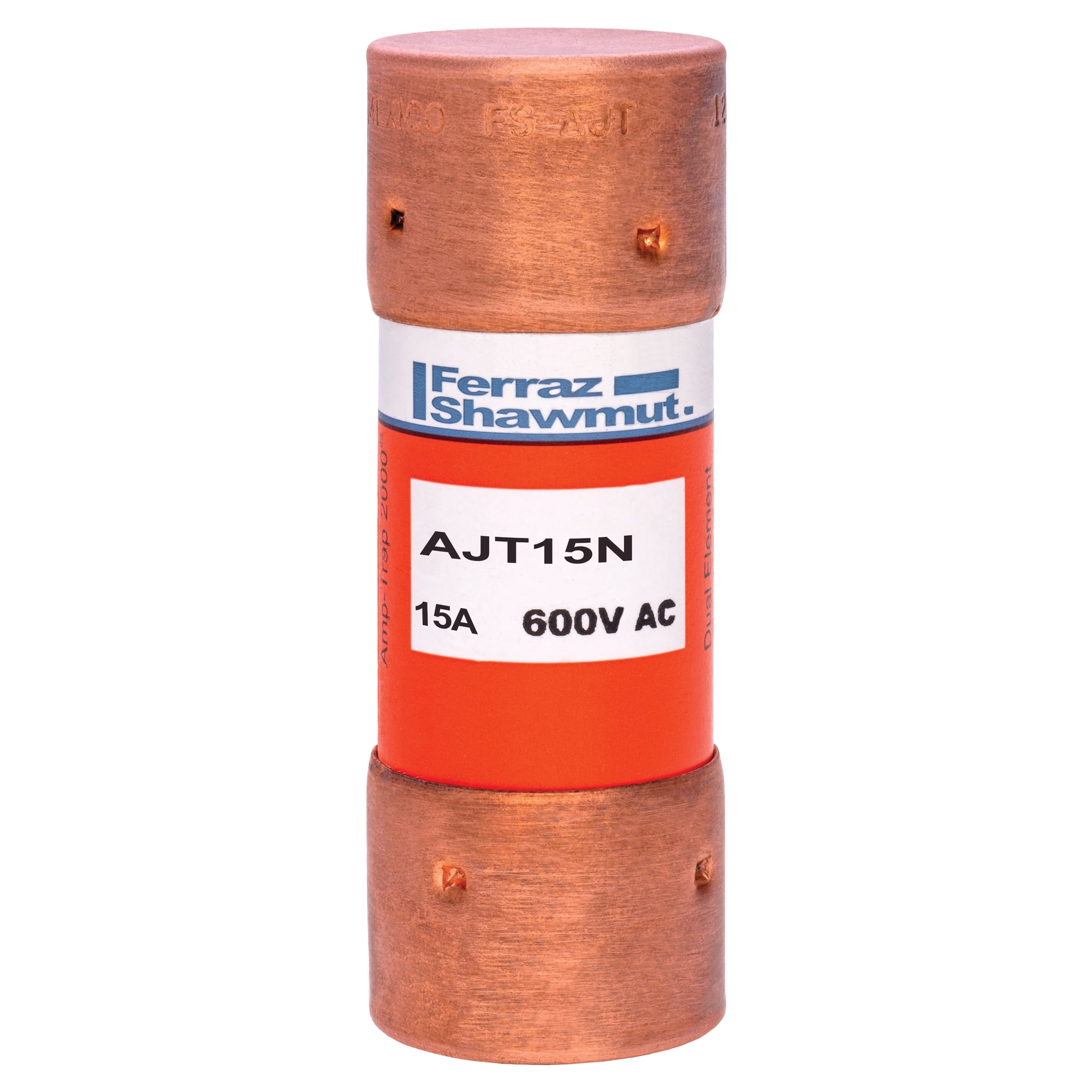 Fuse AJT - Class J - Time-delay 600VAC 400VDC 15A Ferrule