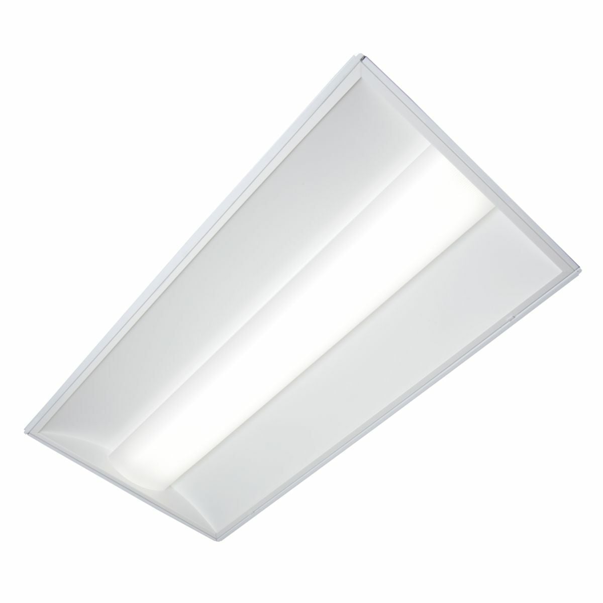 2X4 LED Cruze, Ribbed Frosted Acrylic Lens, 4000 Lumens, 85 CRI, 3500K, UNV 0-10V Dimming Driver