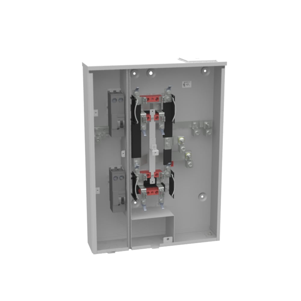 U2862-X-KK-K1-PED-CECHA Meter Socket with Main Breaker, 200 Amp, 1 Phase, Ringless, Horn, 4 Term, 2 Position, OH, UG, 240V