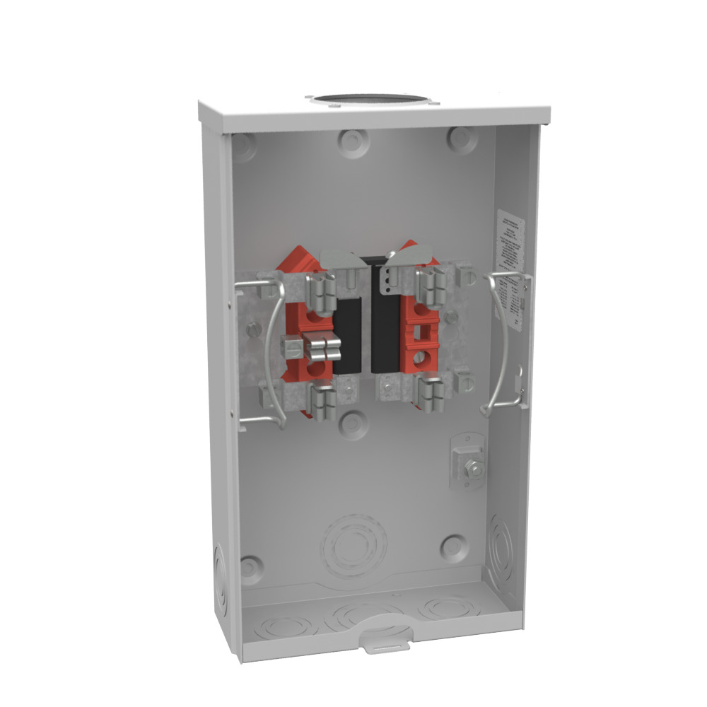 UC1290-RL-ALT Single Position Meter Socket, 20 Amp, 1 Phase, Ringless, Auto, 5 Term, OH, UG, 600V