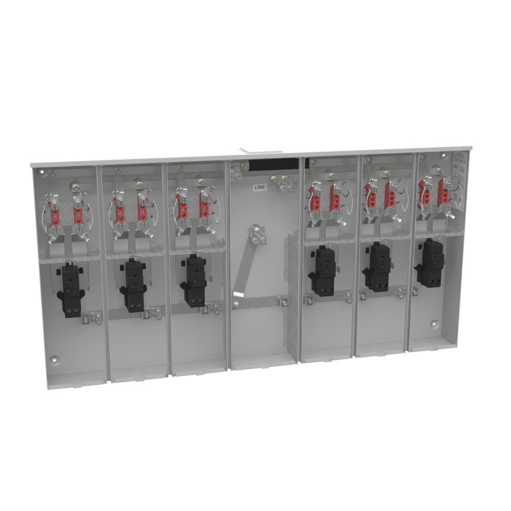 U5886-X-KK-K2-ALT 4 Term, Ringless, Large Closing Plate, Horn Bypass, 6 Position, 6-200 Amp, Main Breaker Provision, Double Connector, 6-350 kcmil, Alliant Energy