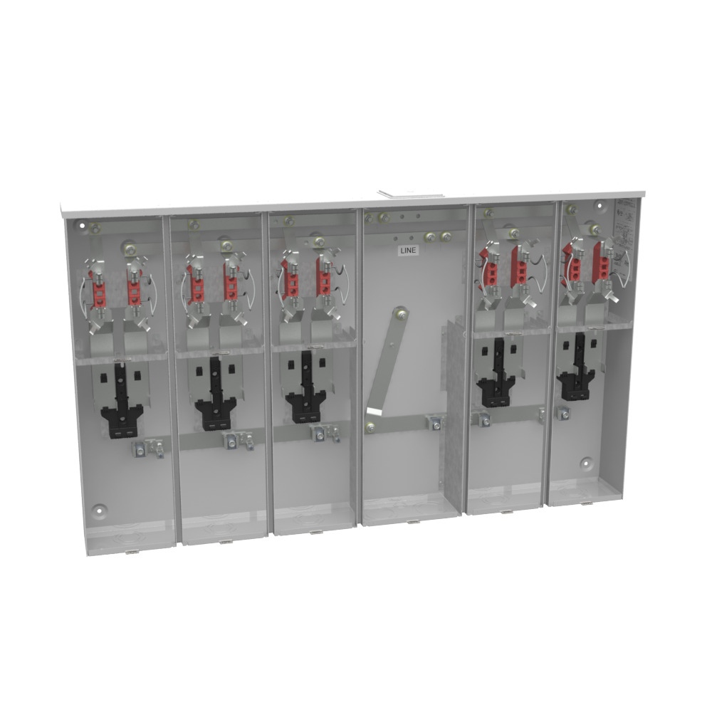U5905-X-KK 4 Term, Ringless, Large Closing Plate, Horn Bypass, 5 Position, 5-125 Amp, Main Breaker Provision, Horizontal